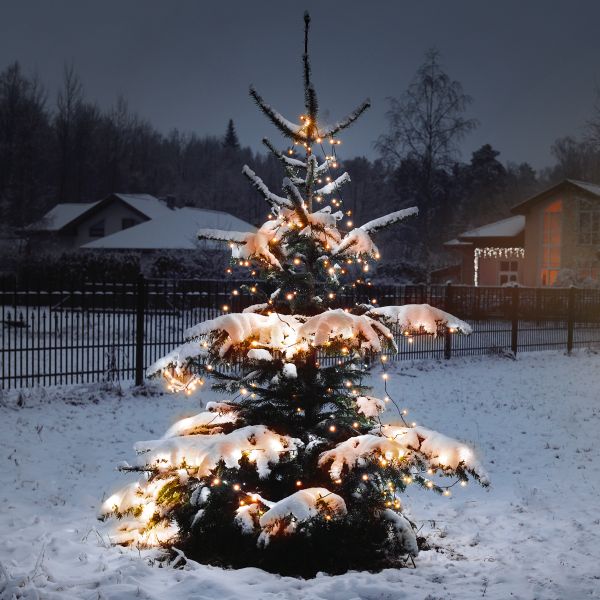 Solar Premium Lichterkette mit 200 LEDs bernsteinfarben