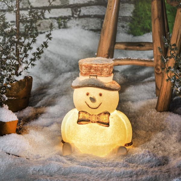 Solar Gartenfigur Schneemann Fred