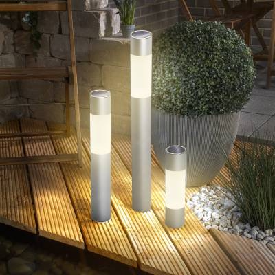 Moderne Solar Standleuchte Pole Light 70 cm DuoColor